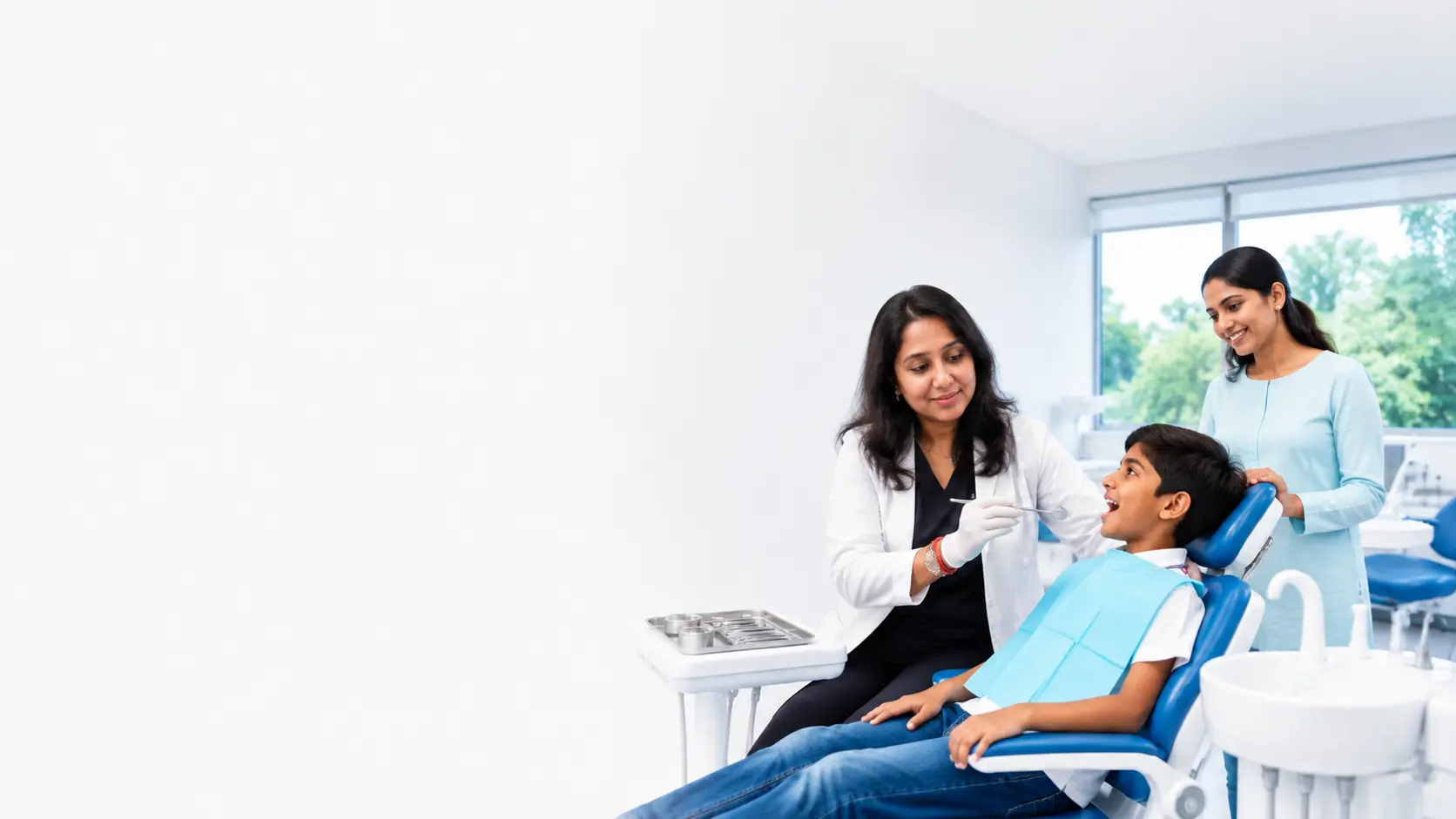 Doctor checking child