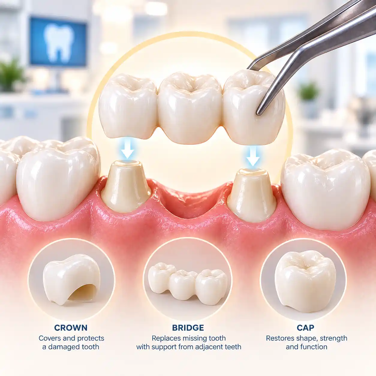 Dental Crowns and Bridges - Dr. KP's Confidenz Dental Care